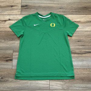Women's Nike Sideline Shirt SZ Medium Green Oregon Ducks Football Jersey